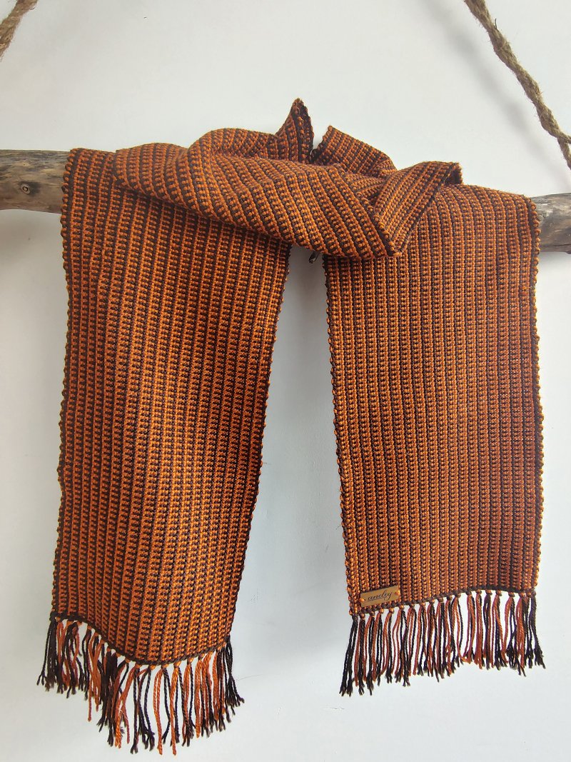 Bufandas tejidas en telar Colicura artesanales